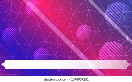 Abstract mosaic background with triangles, line, circle, space for text. Template for your banner. Vector illustration. Creative gradient color