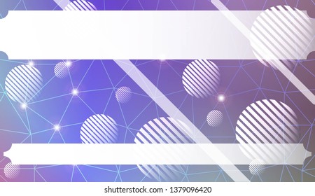 Abstract mosaic background with triangles, line, circle, space for text. Template for your banner. Vector illustration. Creative gradient color
