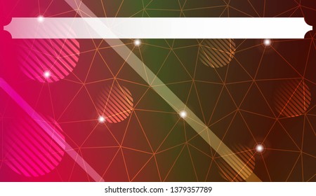 Abstract mosaic background with triangles, line, circle, space for text. Template for your banner. Vector illustration. Creative gradient color