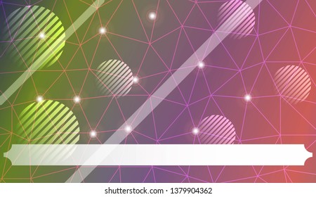 Abstract mosaic background with triangles, line, circle, space for text. Template for your banner. Vector illustration. Creative gradient color