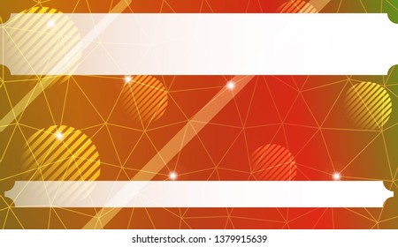 Abstract mosaic background with triangles, line, circle, space for text. Template for your banner. Vector illustration. Creative gradient color