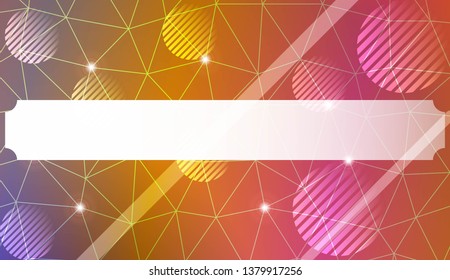Abstract mosaic background with triangles, line, circle, space for text. Template for your banner. Vector illustration. Creative gradient color