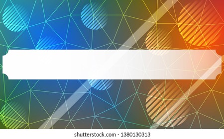 Abstract mosaic background with triangles, line, circle, space for text. Template for your banner. Vector illustration. Creative gradient color