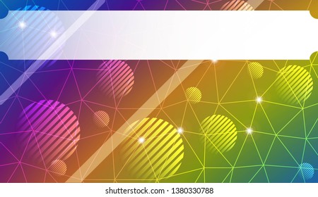 Abstract mosaic background with triangles, line, circle, space for text. Template for your banner. Vector illustration. Creative gradient color