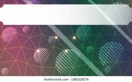 Abstract mosaic background with triangles, line, circle, space for text. Template for your banner. Vector illustration. Creative gradient color