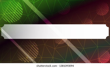 Abstract mosaic background with triangles, line, circle, space for text. Template for your banner. Vector illustration. Creative gradient color