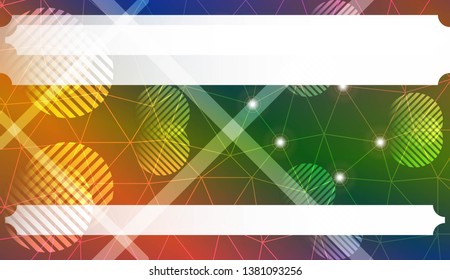 Abstract mosaic background with triangles, line, circle, space for text. Template for your banner. Vector illustration. Creative gradient color