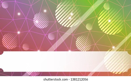 Abstract mosaic background with triangles, line, circle, space for text. Template for your banner. Vector illustration. Creative gradient color