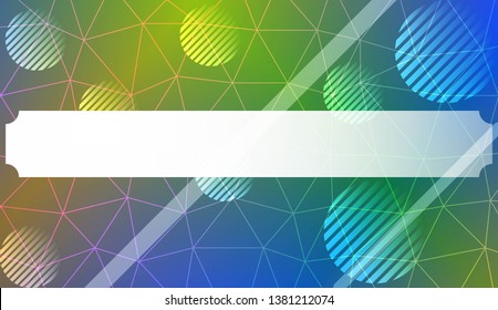 Abstract mosaic background with triangles, line, circle, space for text. Template for your banner. Vector illustration. Creative gradient color