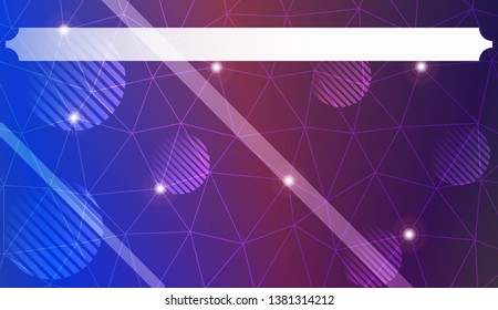 Abstract mosaic background with triangles, line, circle, space for text. Template for your banner. Vector illustration. Creative gradient color