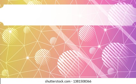 Abstract mosaic background with triangles, line, circle, space for text. Template for your banner. Vector illustration. Creative gradient color
