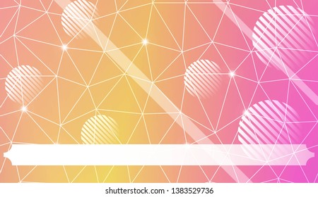 Abstract mosaic background with triangles, line, circle, space for text. Template for your banner. Vector illustration. Creative gradient color
