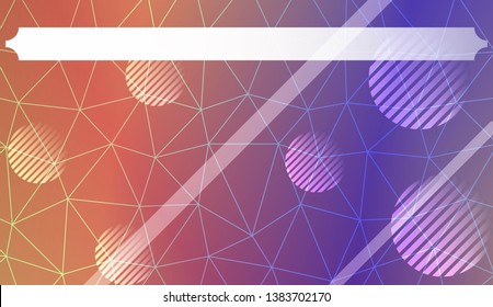 Abstract mosaic background with triangles, line, circle, space for text. Template for your banner. Vector illustration. Creative gradient color