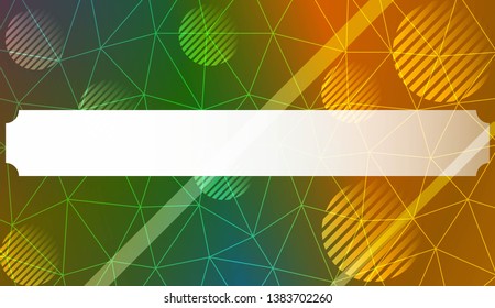 Abstract mosaic background with triangles, line, circle, space for text. Template for your banner. Vector illustration. Creative gradient color