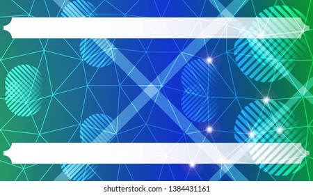 Abstract mosaic background with triangles, line, circle, space for text. Template for your banner. Vector illustration. Creative gradient color