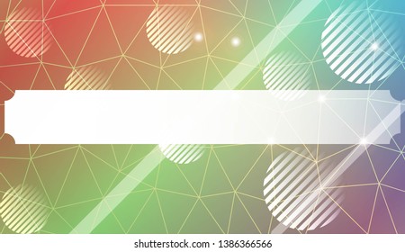 Abstract mosaic background with triangles, line, circle, space for text. Template for your banner. Vector illustration. Creative gradient color