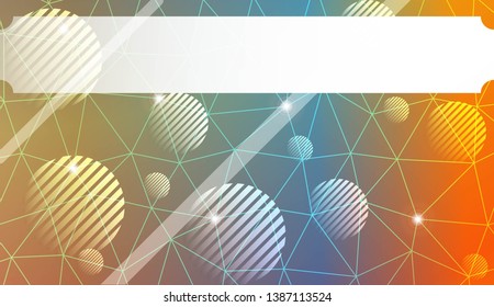 Abstract mosaic background with triangles, line, circle, space for text. Template for your banner. Vector illustration. Creative gradient color