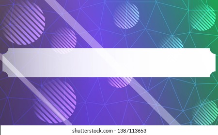 Abstract mosaic background with triangles, line, circle, space for text. Template for your banner. Vector illustration. Creative gradient color