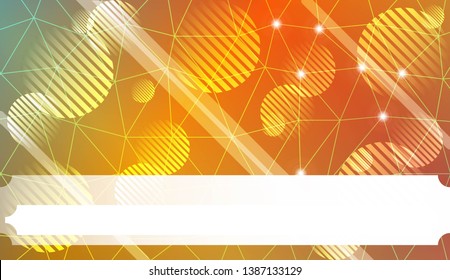 Abstract mosaic background with triangles, line, circle, space for text. Template for your banner. Vector illustration. Creative gradient color