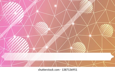 Abstract mosaic background with triangles, line, circle, space for text. Template for your banner. Vector illustration. Creative gradient color