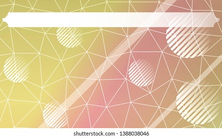 Abstract mosaic background with triangles, line, circle, space for text. Template for your banner. Vector illustration. Creative gradient color