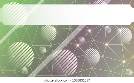 Abstract mosaic background with triangles, line, circle, space for text. Template for your banner. Vector illustration. Creative gradient color
