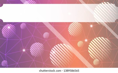 Abstract mosaic background with triangles, line, circle, space for text. Template for your banner. Vector illustration. Creative gradient color