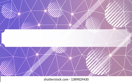 Abstract mosaic background with triangles, line, circle, space for text. Template for your banner. Vector illustration. Creative gradient color