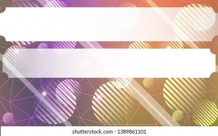 Abstract mosaic background with triangles, line, circle, space for text. Template for your banner. Vector illustration. Creative gradient color