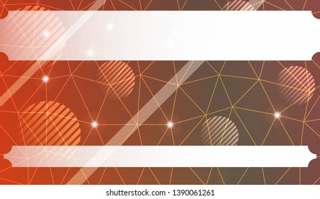 Abstract mosaic background with triangles, line, circle, space for text. Template for your banner. Vector illustration. Creative gradient color