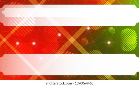 Abstract mosaic background with triangles, line, circle, space for text. Template for your banner. Vector illustration. Creative gradient color