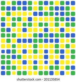 abstract mosaic background using brazil flag colors