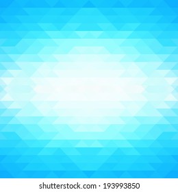 Abstract mosaic background with vibrant blue color tones