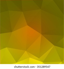 Abstract mosaic background.  Yellow and orange geometric rumpled triangular low poly style illustration graphic .Vector polygonal design for business.