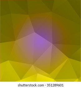 Abstract mosaic background.  Yellow and purple geometric rumpled triangular low poly style illustration graphic background. Vector polygonal design for new year background and business.