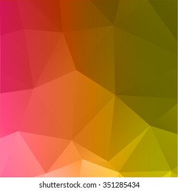 Abstract mosaic background.  Yellow and red geometric rumpled triangular low poly style illustration graphic . Vector polygonal design for business.