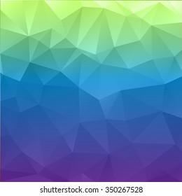 Abstract mosaic background.multicolor blue green and purple geometric rumpled triangular low poly style illustration graphic background. Vector polygonal design for business.