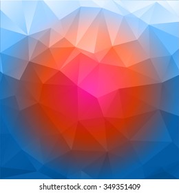 Abstract mosaic background.multicolor circle geometric rumpled triangular low poly style illustration graphic background. Vector polygonal design for business.