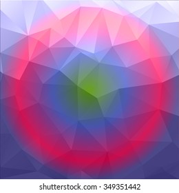 Abstract mosaic background.multicolor circle geometric rumpled triangular low poly style illustration graphic background. Vector polygonal design for business.