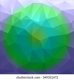 Abstract mosaic background.multicolor circle geometric rumpled triangular low poly style illustration graphic background. Vector polygonal design for business.