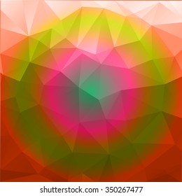 Abstract mosaic background.multicolor circle geometric rumpled triangular low poly style illustration graphic background. Vector polygonal design for business.