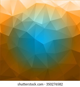 Abstract mosaic background.multicolor circle with glow geometric rumpled triangular low poly style illustration graphic background. Vector polygonal design for business.