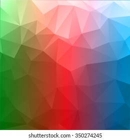 Abstract mosaic background.multicolor green red and blue geometric rumpled triangular low poly style illustration graphic background. Vector polygonal design for business.