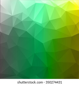 Abstract mosaic background.multicolor green yellow geometric rumpled triangular low poly style illustration graphic background. Vector polygonal design for business.