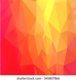 Abstract mosaic background.multicolor red and yellow geometric rumpled triangular low poly style  illustration graphic. Vector polygonal design business.
