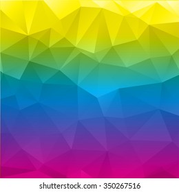 Abstract mosaic background.multicolor yellow blue and pink geometric rumpled triangular low poly style illustration graphic background. Vector polygonal design for business.