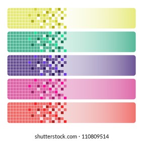 Abstract mosaic banners