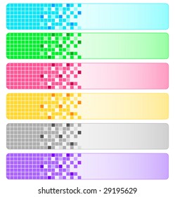 Abstract mosaic banners