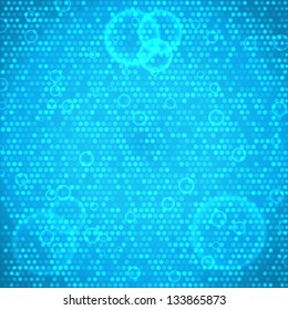Abstract mosaic blue background. Vector illustration.