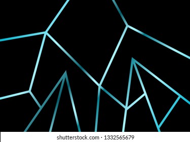 Abstract mosaic blue gold background polygonal vector, simple illustration , triangle texture shape geometric
